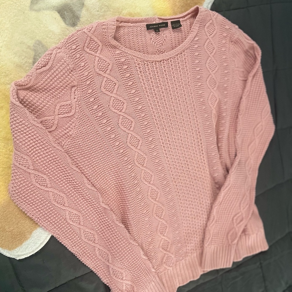 Pink Cable Knit Sweater